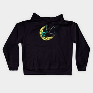 Coil Machine Tattoo and Moon Kids Hoodie